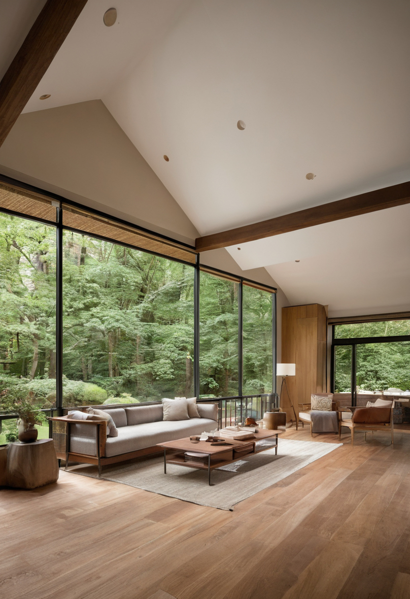 Wood, veneer, leather, and upholstery require different sunroom positions shown in a luxury residential interior