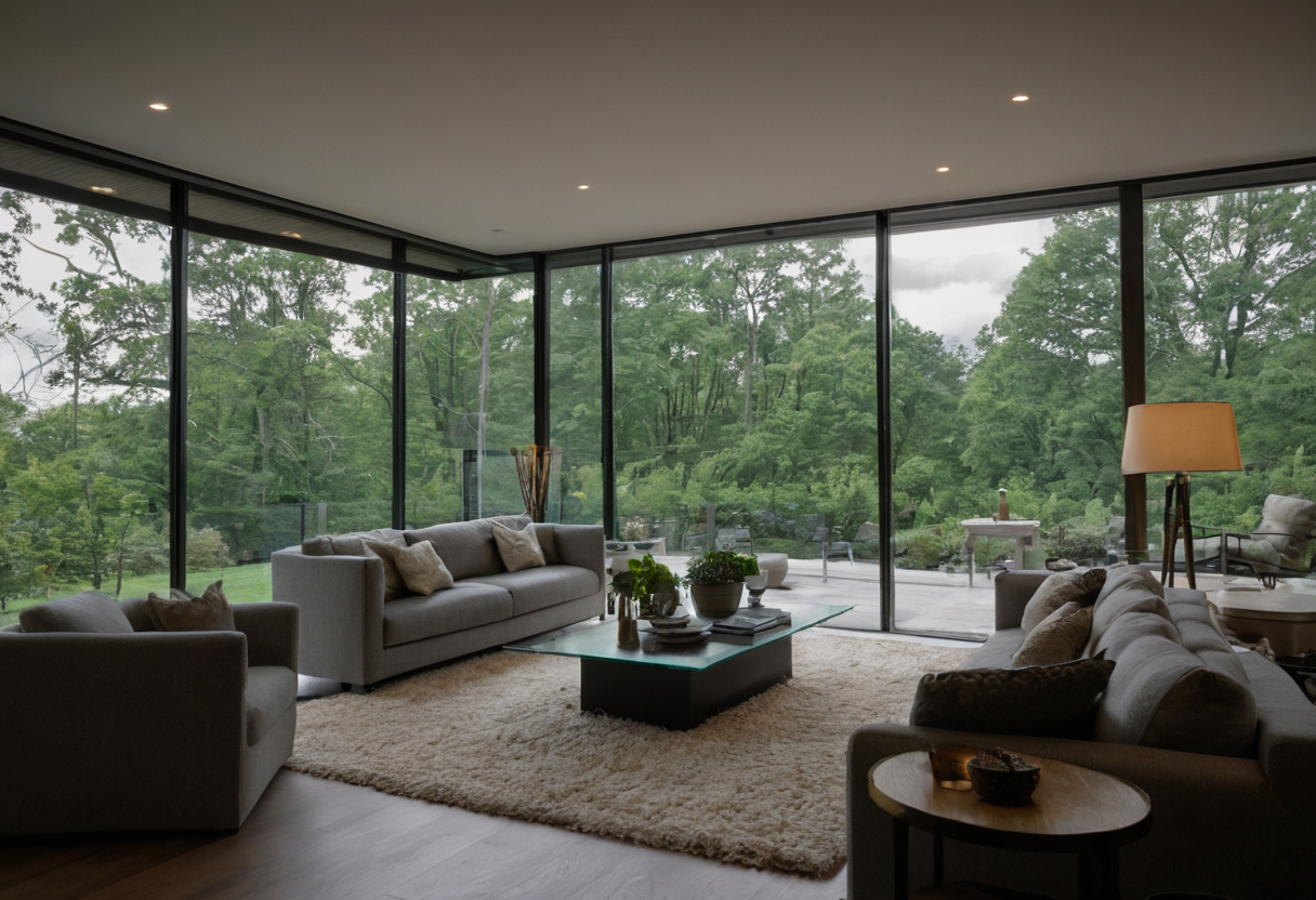 Window films, shades, and glazing reduce specific exposures but do not make every position safe interior planning detail